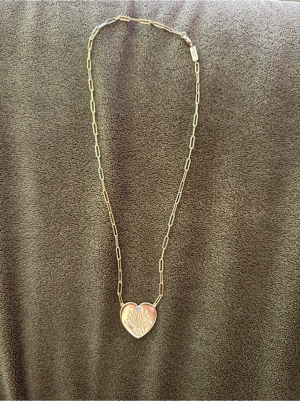 Melinda Maria Gold Heart Pendant Necklace with Fireworks Motif